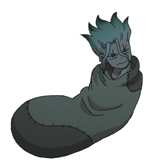 bokchoybastard: A transparent caterpillar Senku for your dash ;) 