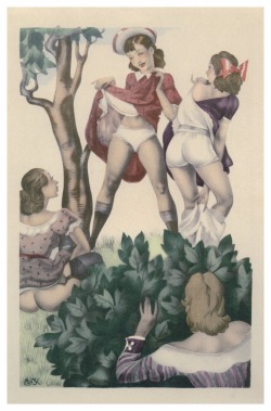 agracier:  fooling around in the countryside: a 1930s erotic print … 