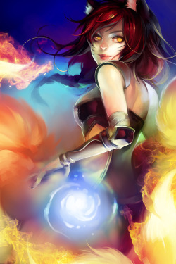 Foxfire Ahri by Ippus by Mowblack 