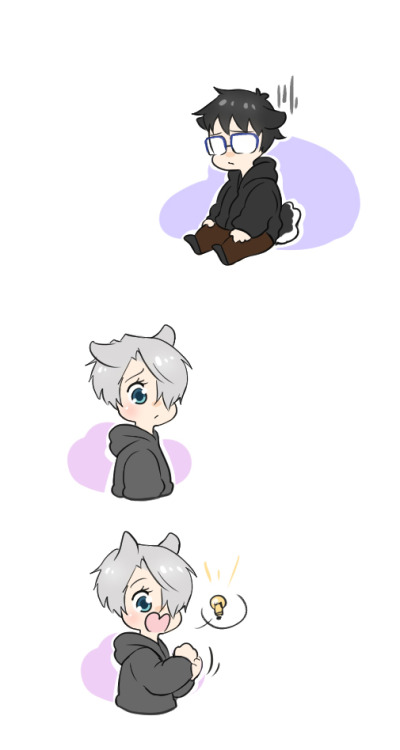 nitroxarts:How to comfort a sad puppy Yuuri ~ (♡ε ♡ʃƪ) 