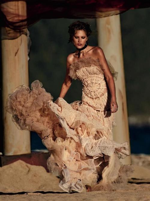 “And God Created Gaultier” Catherine McNeil in Jean Paul Gaultier by Gilles Bensimon for Vogue Austr