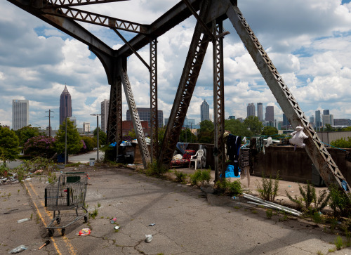 madhouseimages:This is Curtis. This is where Curtis lives, Bankhead Avenue abandoned bridge, Atlan