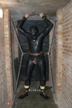 whipman-andy:  Storing a rubber slave when