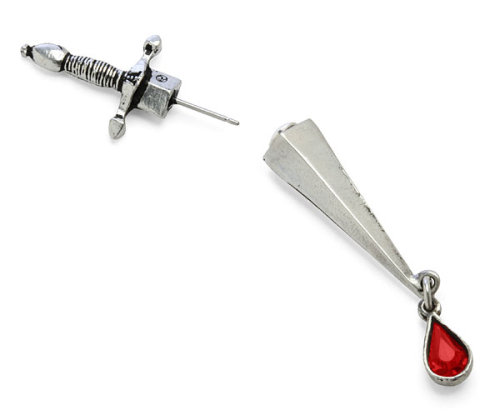 ianbrooks:  Drop of Blood Ear Dagger You’ve already been stabbed through the ear: why not take the fact to its hardcore extremes and put a knife through it? CLEAR STAGE BONUS: make it look like you’re still bleeding from the gaping wound. The Drop