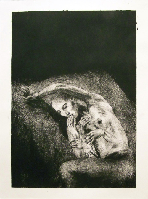 Fauxami aka Stefan Rathke (Germany) - 1: Body And Soul, 2010 Printing, Drypoint  2:The Siren, 2