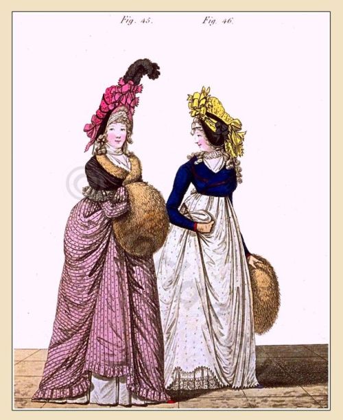 MORNING DRESSES, March 1795 | AFTERNOON DRESSES, January 1795