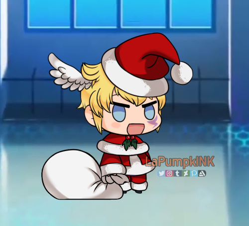 Everyone’s favorite chaotic angel Lucemon is ready to send some gifts to those who were good t