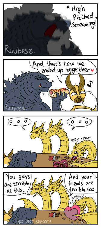 Happy Valentine’s Day!!! Mothzilla for life y’all~Did you guys have fun? Cos Godzilla and Mothra sur