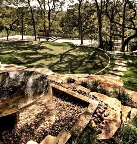 Natural Stone Pavers Front Yard In Austin