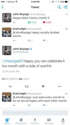 frontpagewoman:  John Boyega on Twitter taking