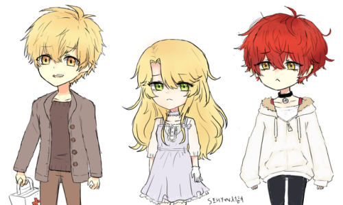 My own Mint Eye AU ^ 3^    Finally,lol. Just doodlin only some members atm orz,This would be unfair 