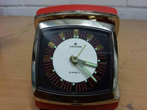 Junghans 2 Jewels Travel Alarm Clock, 1960s(?)