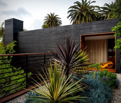 Good wood - heavenly dark tones create a lush and moody feel to this Venice Beach pad in LA, by Seba