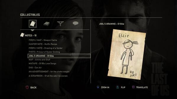 thelastofusofficial:  Joel’s drawing of Ellie [x] 