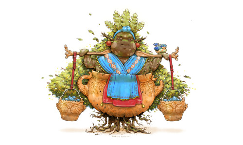 chicken-mc-nuggets: thecollectibles:March of the Living Trees and Plants - Character Design Challe