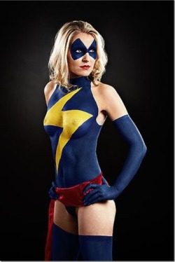 nerdybodypaint:  Ms. Marvel Superhero Body