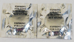 foaming:  Jenny Holzer Expiring for Love is Beautiful but Stupid.