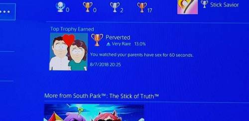  Just been looking through my little brothers PS4 Trophies and found this…Reddit