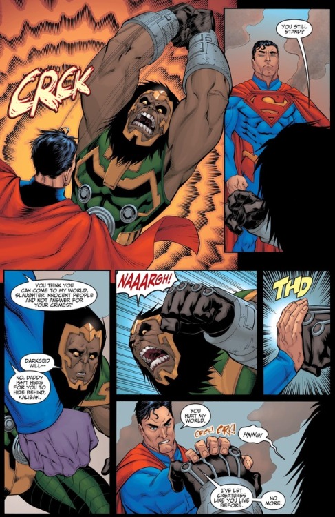 Superman vs. Kalibak.[from Injustice (2013) #8]