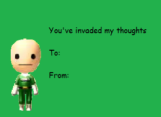 schnozfish:@sergeantjasper wanted vinesauce valentines so I made some.