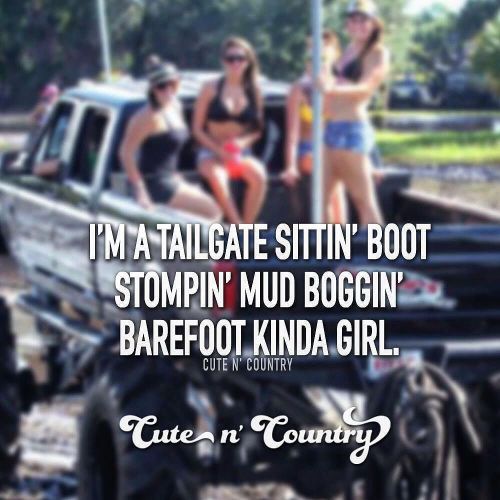 cutencountryblog: Yes!! # #fun #tailgate #MUDDIN #happy #silly #friends #party #bootstompin #barefoo