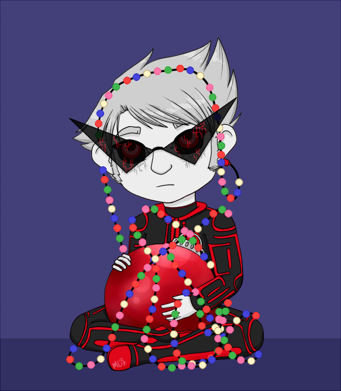 themockingcrows: carrying on a holiday tradition: tiny hal + christmas lights. he
