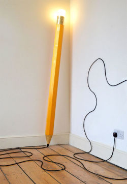 wetheurban:   DESIGN: The Giant Pencil Lamp London design studio Michael &amp; George add a bit of whimsy to the average floor lamp with their creation called the HB Lamp. Read More