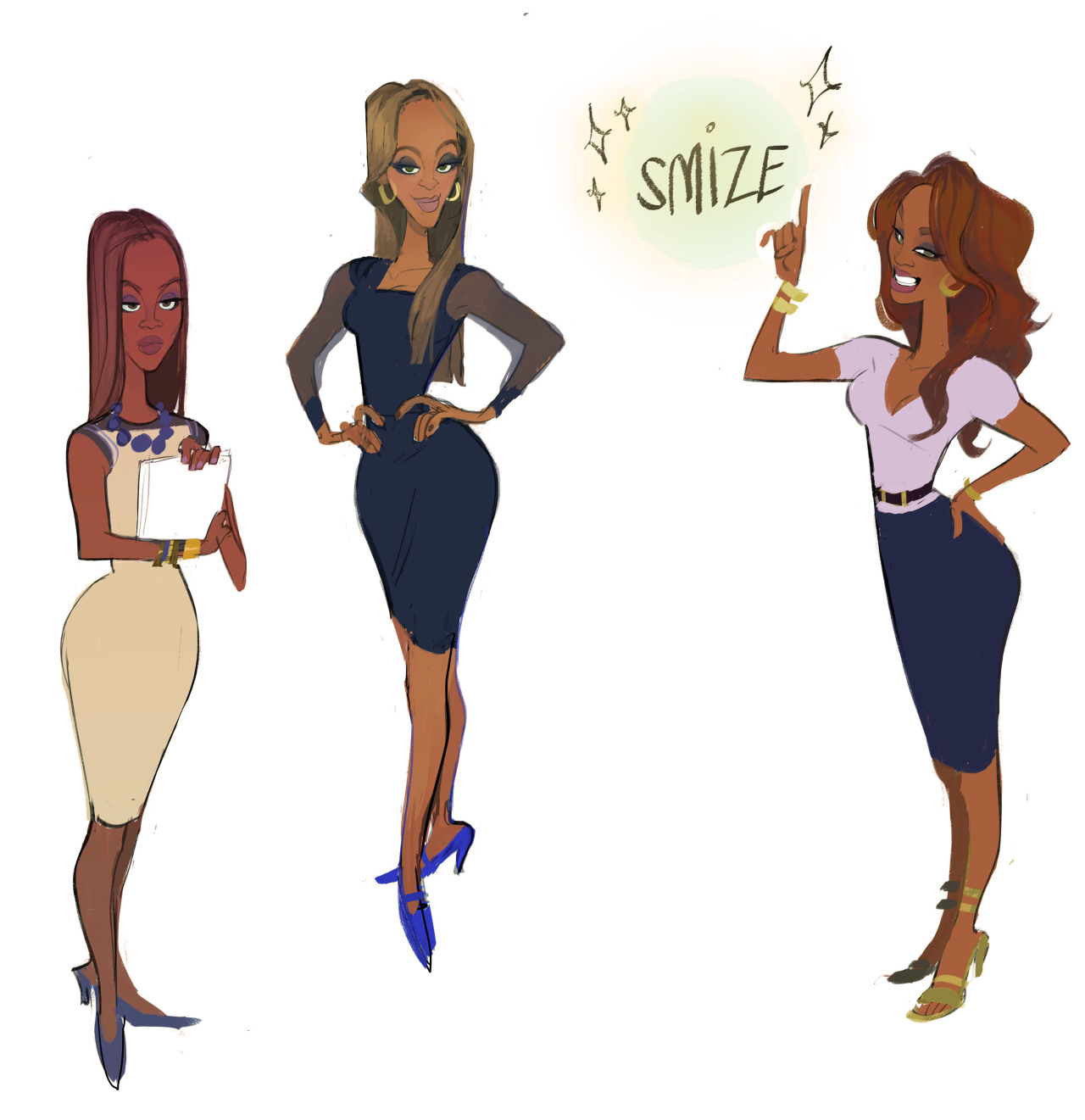 brittanymyersart:  Some Tyra sketches for character design class week 3. FIERCE 