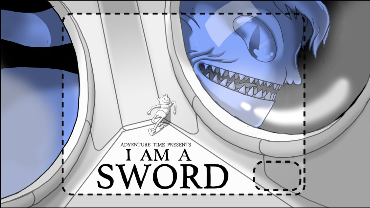 gingerlandcomics:  sketches to finals for I Am A Sword’s titlecard, designed by