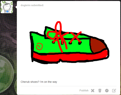 YOU GUYS ACTUALLY DREW ME CHERUB SHOES IM CRYING i love you guys smooches everyone dsghdfsgsa 