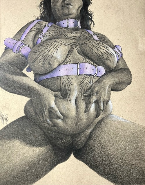 milfshake:“Guardian Angel,” made with graphite and colored pencil. Prints available through the link in my bio. 