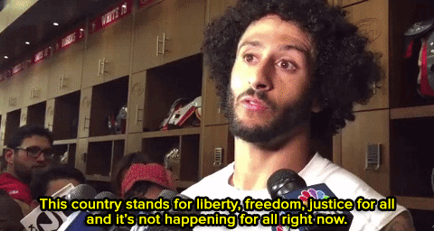 wilwheaton:  the-movemnt:  Watch: Colin Kaepernick was grilled by the media — and