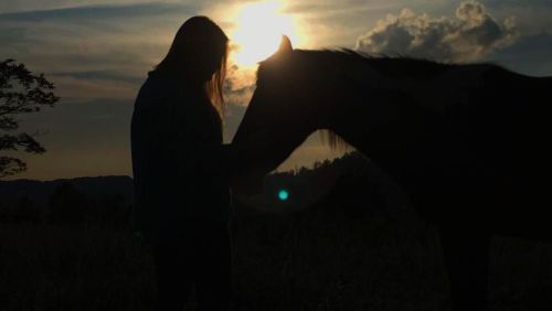 There’s something about a mare.My niece and and the old mare Catelyn.