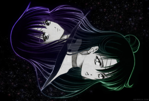 rahtomoe:  Saturn + Pluto by reirei18 