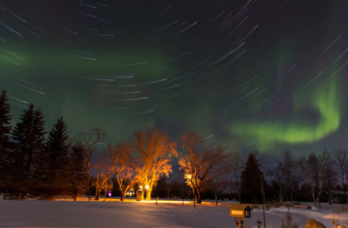 Aurora Borealis Star Trails  js