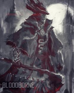 shimhaq98:  Quick Bloodborne sketch because this game is just pure epicness. Tag in your BB buddies! 💀🎮 #bloodborne #hunter #yharnam 