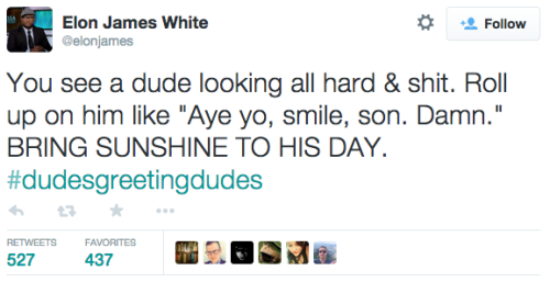 spottieottiefroalicious: thechanelmuse: Lmaooo this is the greatest! Check out #DudesGreetingDudes a