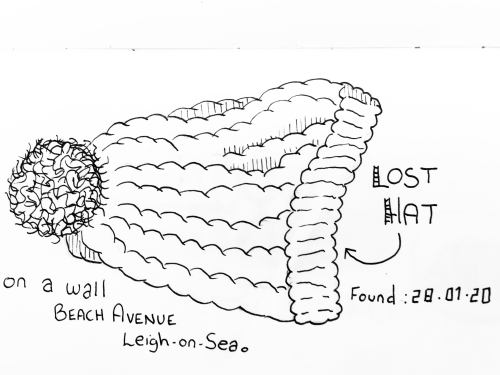 100 Lost Things 2020 - 4: Wall Hat (grey)Looking for the lost &lt;3