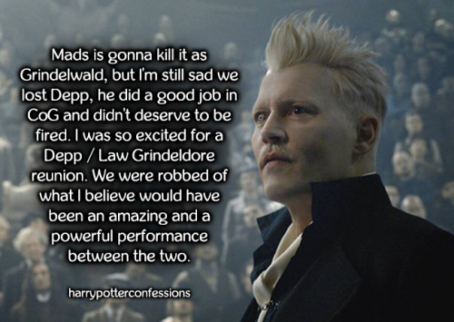 Mads is gonna kill it as Grindelwald, but I’m still sad we lost Depp, he did a good job in CoG