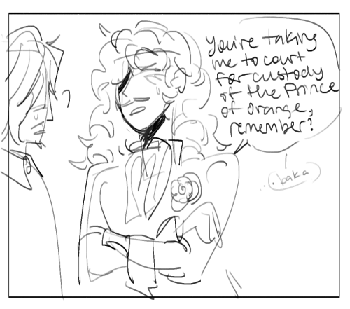 Random Silly William Drawing + My Headcanon That In The Custody Battle For William, Charles And De Witt