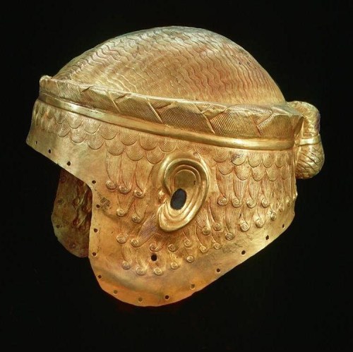 Golden helmet from the tomb of Meskalamdug, King of the Sumerian city state of Ur, c. 2600 B.C.