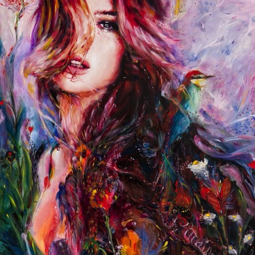 charmaineolivia:“Violet”  17x22” limited edition print available tomorrow, March 27, 1pm PST. Charma