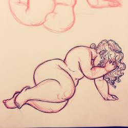 dailychubbies:  #sketch #drawing #pinup #dailychubbies