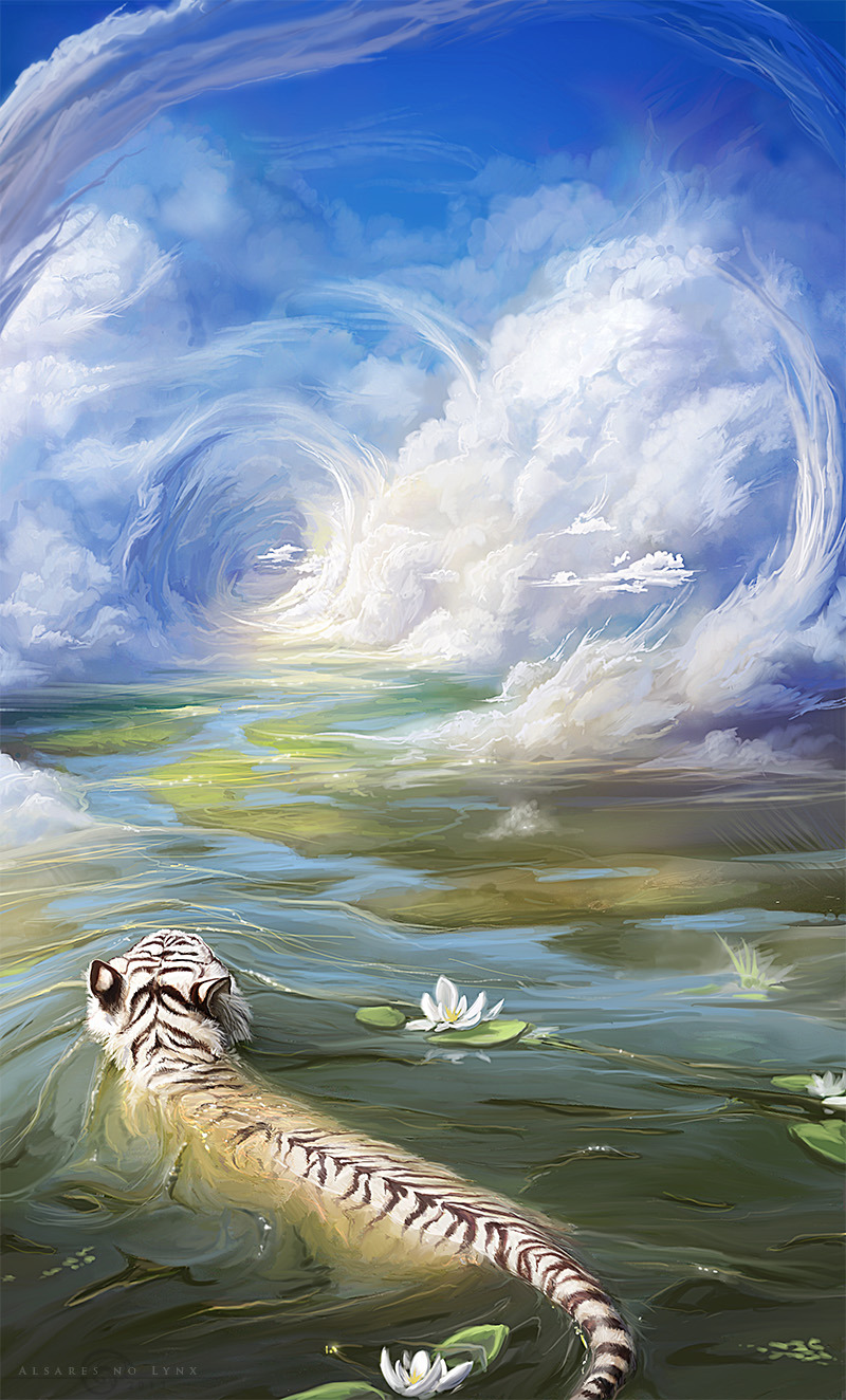awesomedigitalart:  The river color of the sun by AlsaresNoLynx