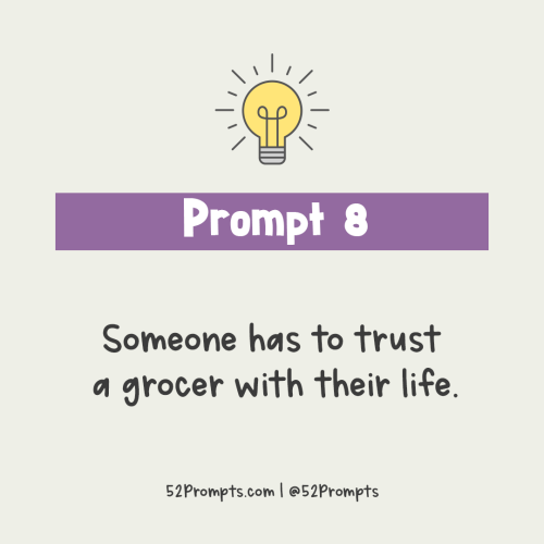 Write a story or create an illustration using the prompt: Someone has to trust a grocer with their l