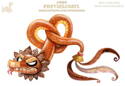 cryptid-creations:  Daily Paint 1984# Pretzelcoatl