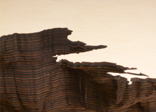 Maya Lin - Bodies of Water Series; 2006; laser-cut plywood In these 2006 sculptures, Maya Lin captur