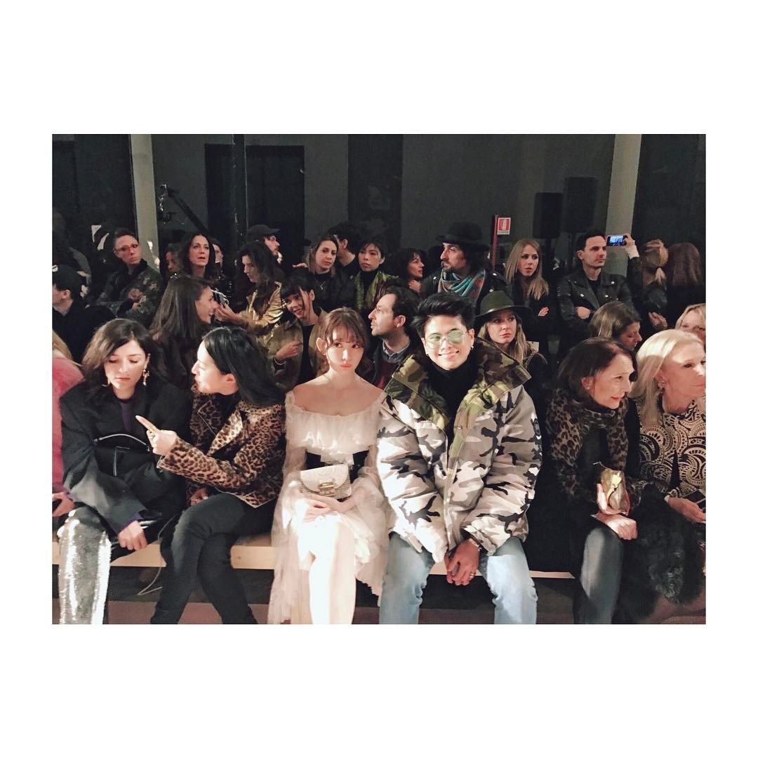 mochichan00: Kojiharu at Milan’s Fashion week, via Instagram, as special guest