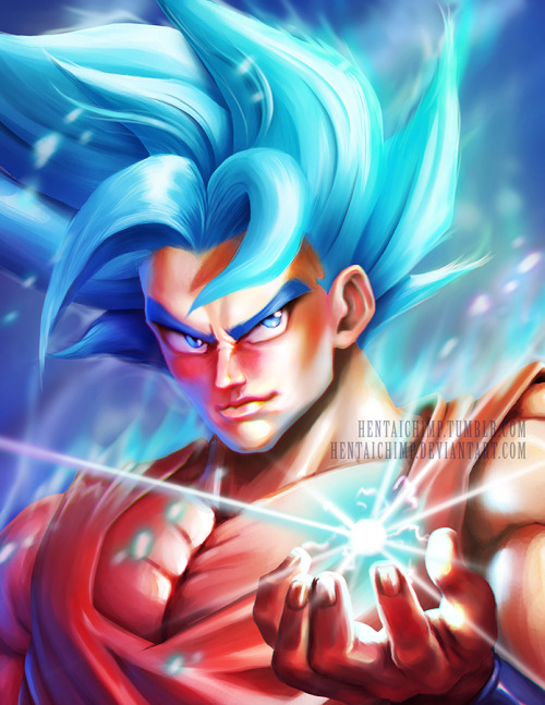 Goku Super Saiyan Blue Illustration bit.ly/2jVznM4 #Goku #SSB #DragonBallSuper #fanart