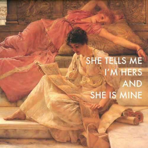 hozierarthistory:The Favourite Poet by Lawrence Alma-Tadema // Cherry Wine by Hozier
